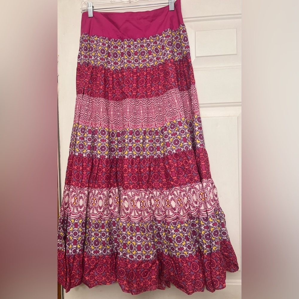 🌿 Indikka Boho Colorful Maxi Skirt - Picture 2 of 5